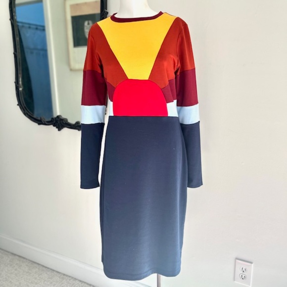 Shappy Apple Sunrise Ponte Dress NWT size 12 - Picture 3 of 9